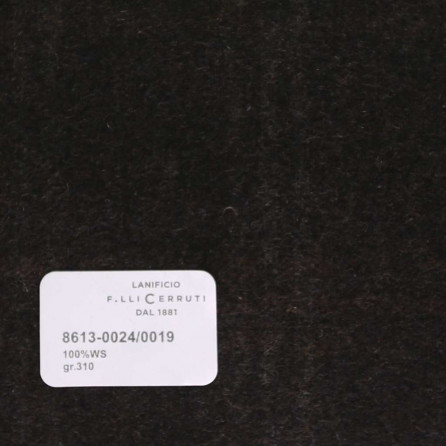 8613-0024/0019 Cerruti Lanificio - Vải Suit 100% Wool - Đen Trơn